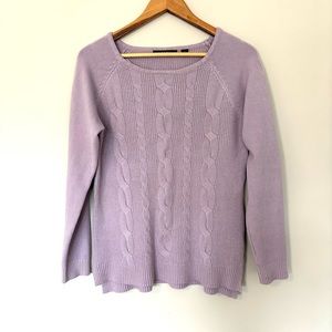 Cyrus Green Cable Knit Sweater Size Medium